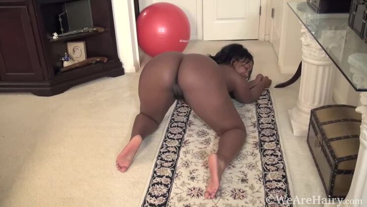 Ebony Bobbie Rains gets off alone