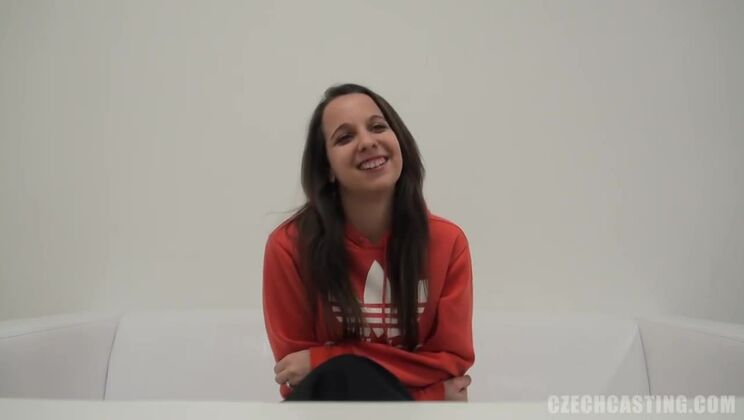 Young Czech Brunette Kristyna's Big Casting