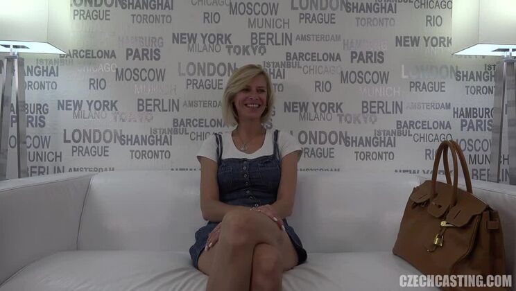 Casting Dazzling Zaneta, a Blonde MILF