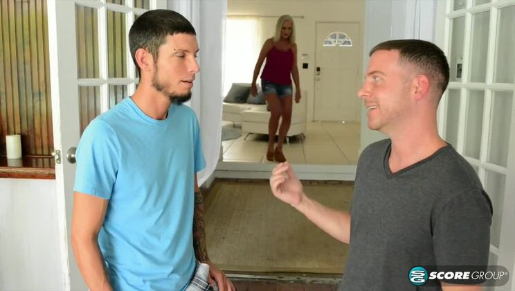 Blonde MILF Katia in Hot Threesome