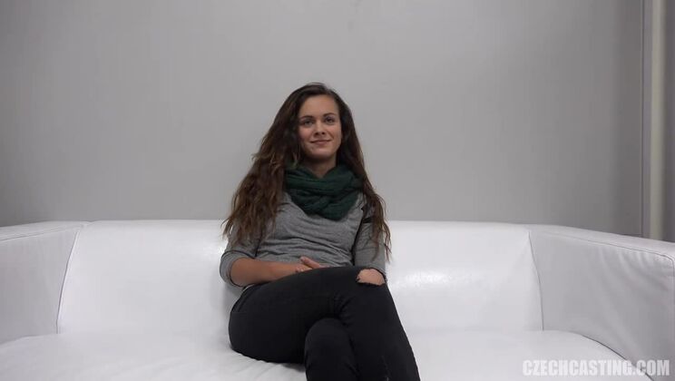 Czech Brunette Sabina in Casting