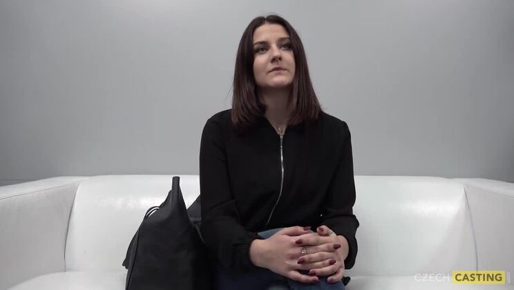 Sizzling European Brunette Casting Kristyna