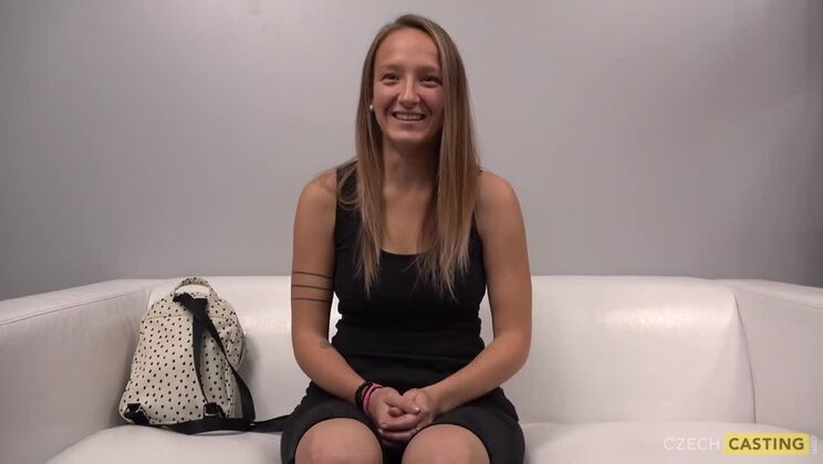 Blonde Adina Seduces in Czech Casting