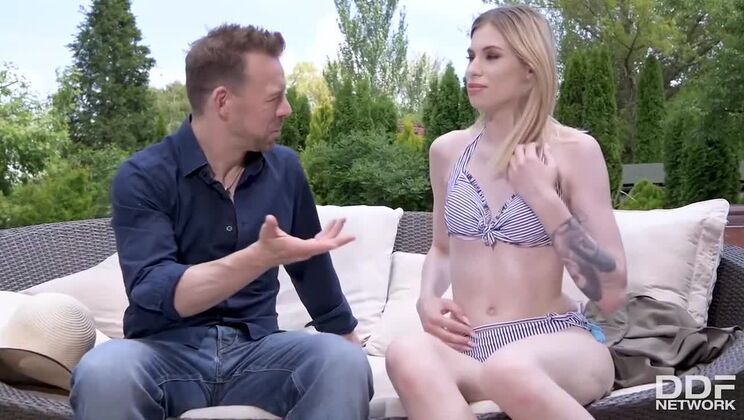 [HandsOnHardcore] - Outdoor Sex with Blonde European - Milena Devi