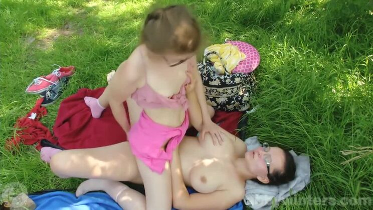 Outdoor Lesbian Action with Jada and Maia