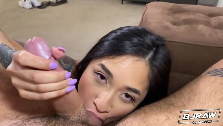 [BJRaw] - Avery Black - Blowjob and Rimming with a Big Ass Brunette - Avery Black