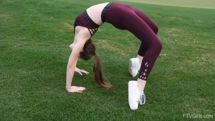 Playful Young Girl Enjoys the Outdoors
