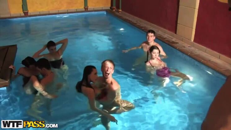 [CollegeFuckParties] - Wild Amateur Group Sex by the Pool, Part 2 - Mona Lee - Angelica - Kattie Gold - Kyle - Frank - Eva Torres - Marc