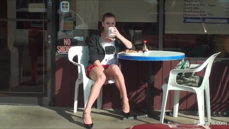 First Outdoor Solo Adult Video for a Brunette Teen