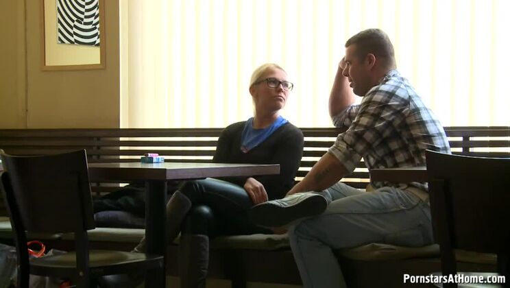 Blonde Babe Gives A POV Blowjob And Facial