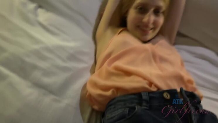 [ATKGirlfriends] - Fetish Footjob with Rococo Royalle's Hairy Pussy - Rococo Royalle