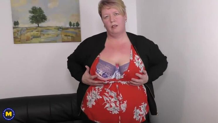 [Mature.nl] - Mature in Stockings: Big Tits BBW Solo Play