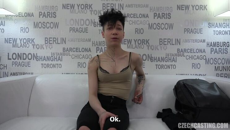 European Brunette Alina's Casting Session