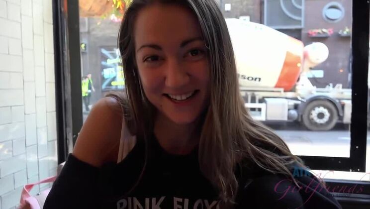 Brunette Lily Adams: Fingering and Striptease