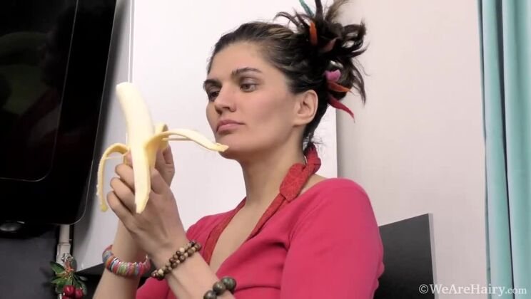 [WeAreHairy] - Solo Brunette Ananda Ray Moans While Touching Herself