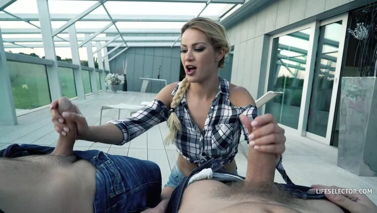 Blonde Cherry Kiss Enjoys Facial Cum
