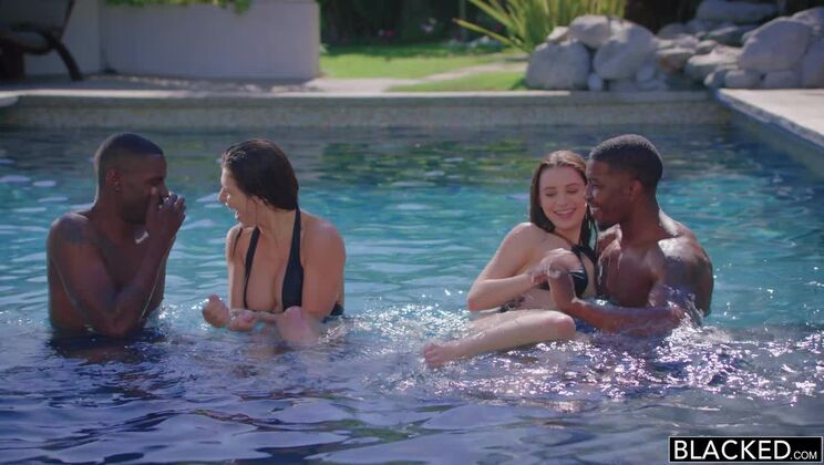 [BLACKED] - Double BBC Action with Best Friends - Lana Rhoades - Isiah Maxwell - Leah Gotti - Jason Brown
