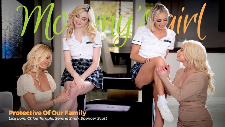 [Mommy'sGirl] - Steamy Lesbian Family: Big Ass, Small Tits, and Natural Tits - Lexi Lore - Chloe Temple - Serene Siren - Spencer Scott
