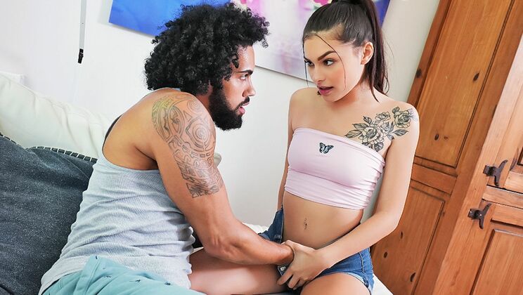 [MyPervyFamily] - Squirting Latina Stepsister Loves Deepthroat - Reyna DeLaCruz - James Angel