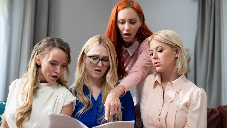 [Girlsway] - Stockings and Glasses Lesbian Sex - Pristine Edge - Kit Mercer - Audrey Madison - Jupiter Jetson