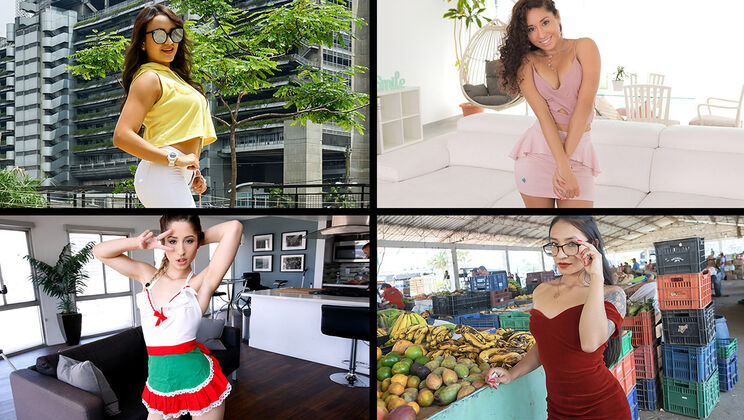 [TeamSkeetSelects] - Four Spicy Babes - Sarah Lace - Hazel Heart - Destiny Cruz - Thalia Diaz