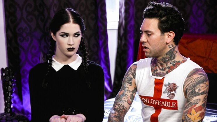 [BurningAngel] - Evelyn Claire - Wednesday Addams BJ & Hardcore Fuck - Small Hands - Evelyn Claire