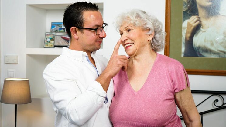 [LustyGrandmas] - Norma B's Pussy Licked Before Hard Fuck