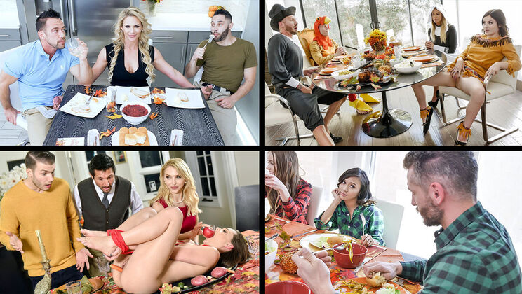 [TeamSkeetSelects] - Thanksgiving with Phoenix Marie - Brooklyn Chase - Phoenix Marie - Jasmine Grey - Naomi Blue
