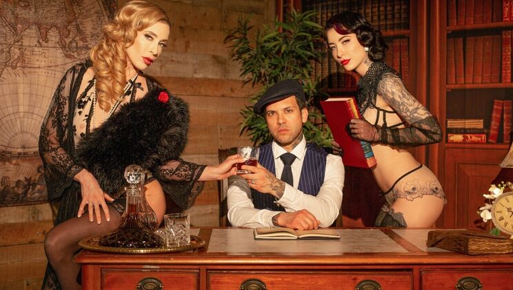 [Brazzers] - Cowgirl Craze: Small Hands Ride Big Cock - Aiden Ashley - Charlotte Sartre - Small Hands