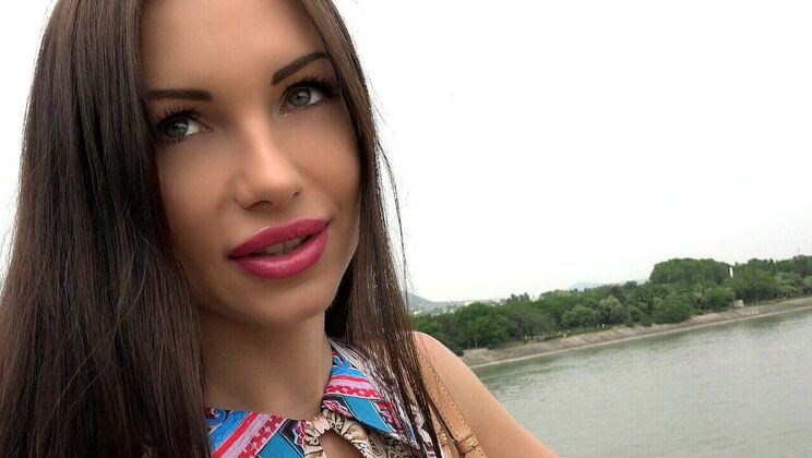Russian Brunette Banged Outside