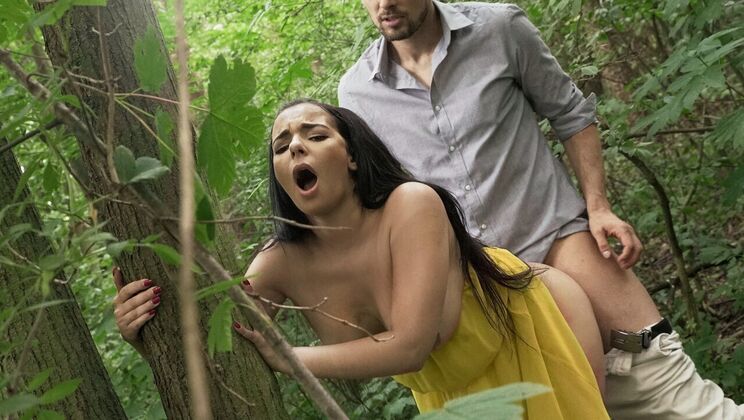 Outdoor Missionary Sex with a Brunette