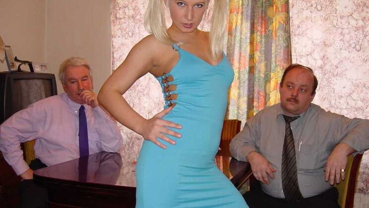 [Oldje] - Deepthroat and Ball Licking in Poker Game - George - Gina Blonde - Timmy