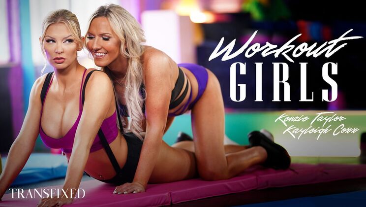 [Transfixed] - Shemale Workout Turns into Hardcore Fun - Kenzie Taylor - Kayleigh Coxx