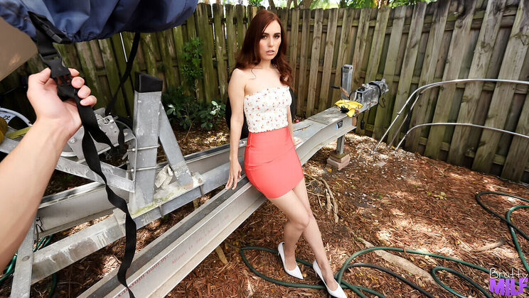 [BrattyMILF] - Stepmom's Long Hair and Miniskirt POV Blowjob - Kiki Vidis