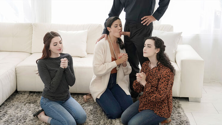 [FreeUseMilf] - Hardcore Foursome with Brunettes and Big Asses - Lyra Lockhart - Penny Barber - Aria Carson - Calvin Hardy