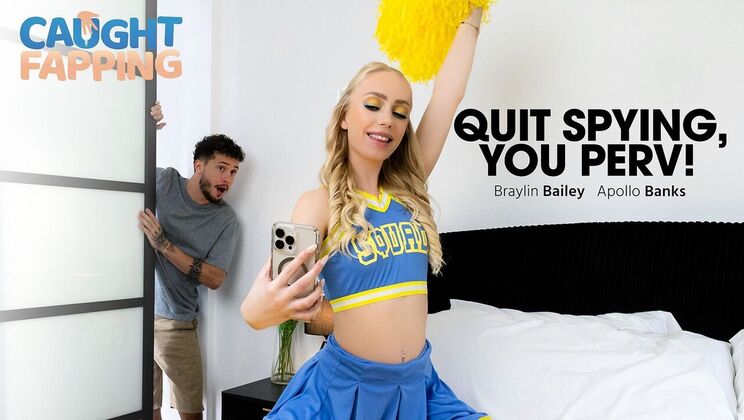 [CaughtFapping] - Blonde Teen Cheerleader Gets Nailed - Braylin Bailey - Apollo Banks