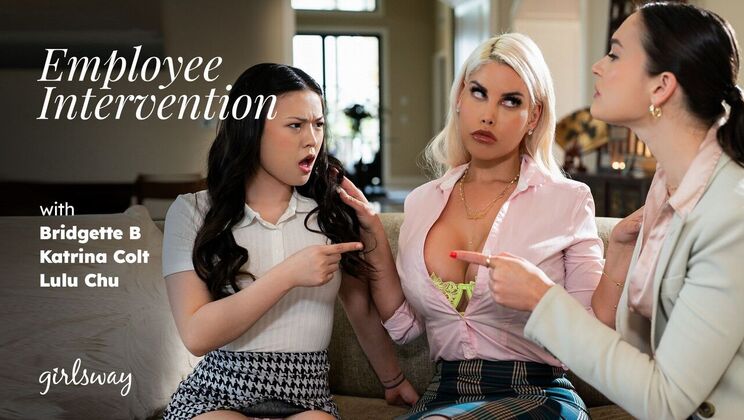 [Girlsway] - Lesbian Office Seduction: Stockings & Kissing