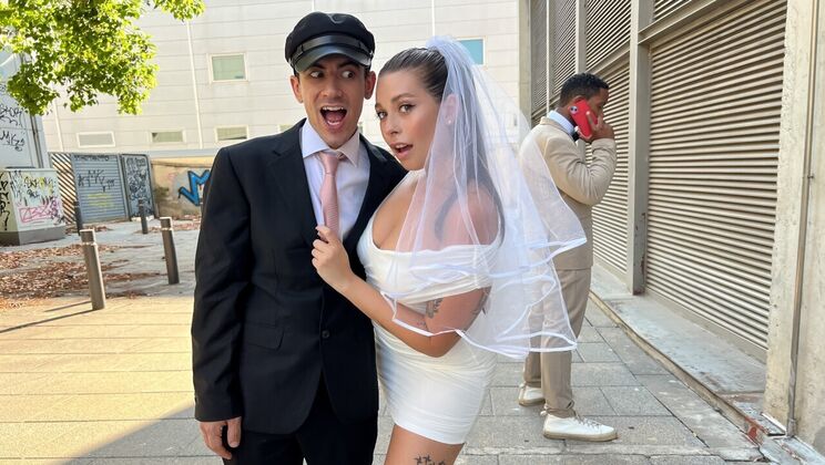 [SneakySex] - Outdoor Fuck: Chauffeur and the Bride