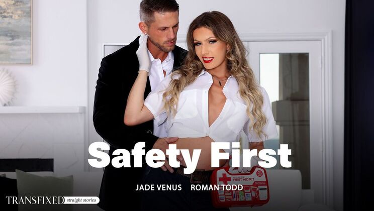 [Transfixed] - Shemale Jade Venus Blowjob & Cumshot - Jade Venus - Roman Todd