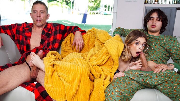 [Brazzers] - Stepdaughter Gives Stepdad a Footjob - Mick Blue - Molly Little - Elias Cash