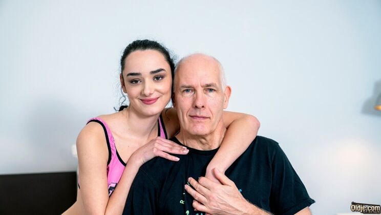[Oldje] - Brunette Teen Alice Zaffyre Gets Fucked by Old Jon - Jon - Alice Zaffyre
