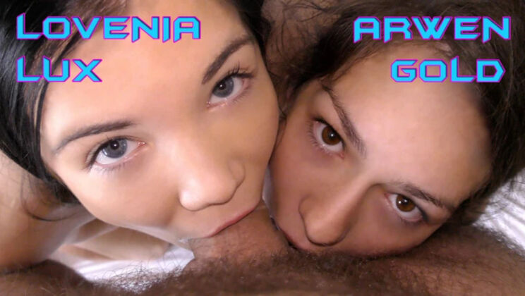 Lovenia Lux and Arwen Gold - Deepthroat and Spanking