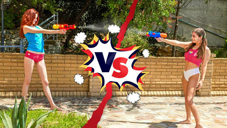 [ClubSweethearts] - Teen Brunette and Redhead Compete in Pussy Licking - Angel Rai - Elise Moon