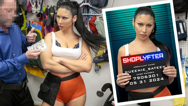 [Shoplyfter] - Jack Vegas Makes Queenie Sateen Give a Blowjob - Jack Vegas - Queenie Sateen