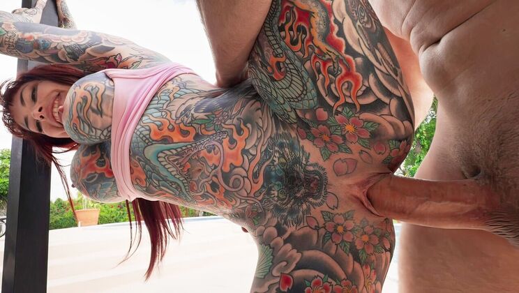 Tattooed Cutie Tiger Lilly Shows Off Her Skills