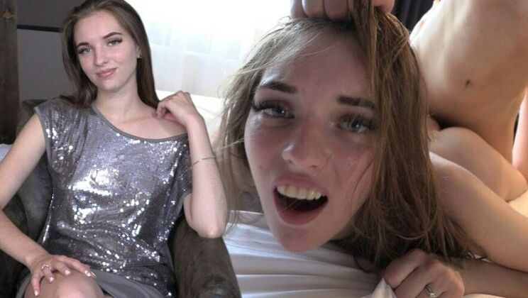 Petite Ukrainian Amateur Takes Brutal Threesome