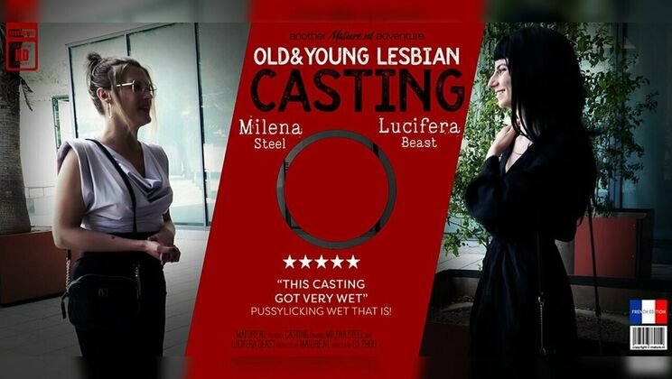 Lesbian Casting with Lucifera Beast and MILF Milena