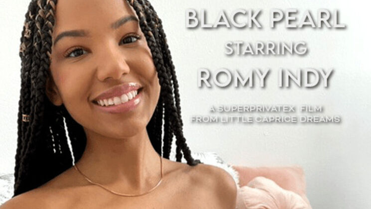 [SuperPrivateX] - Small Tits Babe Romy Indy Uses Vibrator - Ebony Solo - Romy Indy