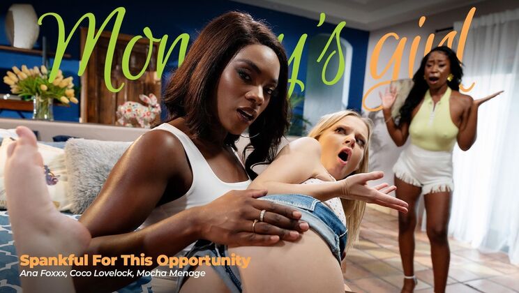 [Girlsway] - Petite Lesbians in Spanking and Rimming - Ana Foxxx - Mocha Menage - Coco Lovelock