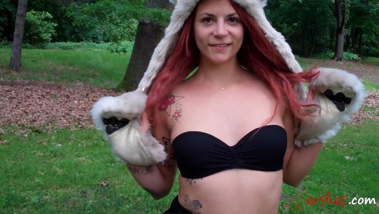 Tattooed Minka & Pierced Krissi - Hot Park Fun